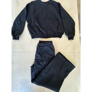 Track Suit, Walking, Athletic, Comfortable, Black , Size L